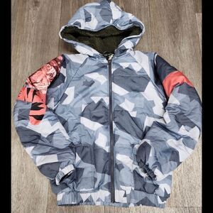 Paper wings puffy camo tiger Sherpa jacket